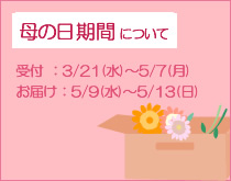 母の日の花のお届け期間