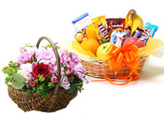 Deluxe Fruits & Sweets & Natural Basket